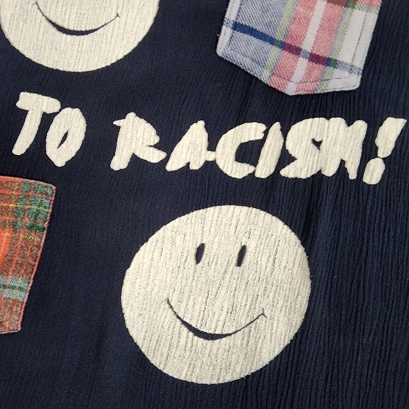 "No To Racism" Long Sleeve Tunic Top - Picture 8 of 8